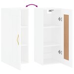 vidaXL Armoire murale blanc 34 5x34x90 cm bois d'ingénierie