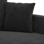 vidaXL Ensemble de canapés 3 Pièces avec coussins Noir Velours