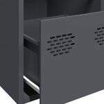 vidaXL Buffet anthracite 101 5x39x73 5 cm acier laminé à froid