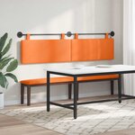 vidaXL Tête de lit suspendue Orange Tissu en velours côtelé