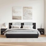 vidaXL Tables de chevet 2 Pièces Noir 40x30x39 cm Aggloméré