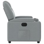 vidaXL Fauteuil inclinable électrique Gris clair Tissu