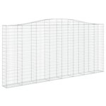 vidaXL Panier de gabions arqué 400x30x180/200 cm Fer galvanisé