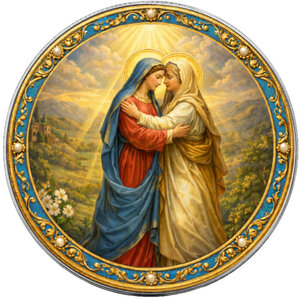 Pièce de monnaie en Argent 1 Dollar g 31.1 (1 oz) Millésime 2026 Mysteries of The Rosary VISITATION (PRÉCOMMANDE)