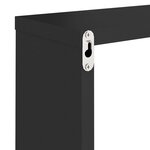 vidaXL Étagères cube murales 4 Pièces noir 30x15x30 cm