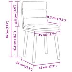 vidaXL Chaises à manger lot de 6 gris nuage tissu