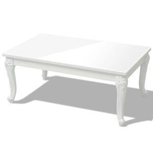 vidaXL Table basse 100x60x42 cm Blanc brillant