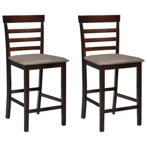 vidaXL Tabourets de bar 2 Pièces Marron Tissu