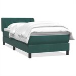 vidaXL Sommier à lattes de lit et matelas vert foncé 100x210cm velours