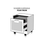 Boîte 10 dossiers suspendus POLYPRO ULTIMATE Tiroirs Fond 15 mm Jaune L'OBLIQUE AZ