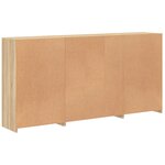 vidaXL Buffet avec lumières LED chêne sonoma 202x37x100 cm