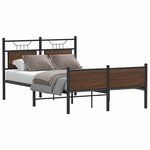 vidaXL Cadre de lit sans matelas chêne marron 120x190 cm