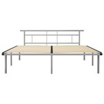 vidaXL Cadre de lit sans matelas gris métal 200x200 cm
