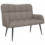 vidaXL Sofa 2 places Taupe 115 x 61 x 87 cm Tissu