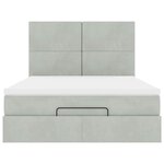 vidaXL Cadre de lit ottoman avec matelas gris clair 140x200 cm velours