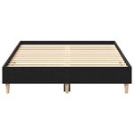 Lit vidaXL 140x190 cm en bois d'ingénierie chêne noir