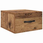 vidaXL Cabinet de chevet avec tiroir 2 Pièces Bois ancien 35 x 35 x 20 cm