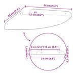 vidaXL Étagère Flottante d'Angle 4 pc Blanc 24 x 24 x 2 cm