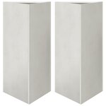vidaXL Jardinières 2 Pièces triangulaire 40x40x75 cm acier inoxydable