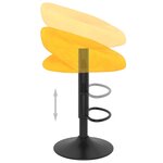 vidaXL Tabourets de bar lot de 2 jaune moutarde velours