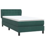 vidaXL Sommier à lattes de lit et matelas vert foncé 90x210 cm velours