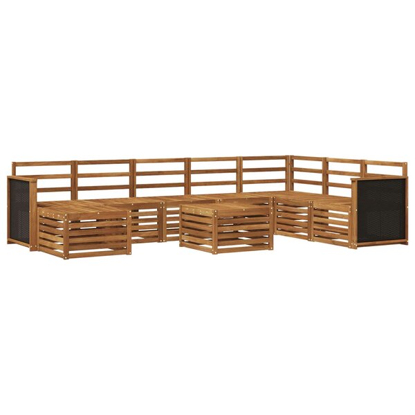 vidaXL Ensemble de canapés d'extérieur 7 pc Naturel