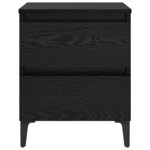 vidaXL Cabinet de chevet Chêne noir 40 x 35 x 50 cm Bois d'ingénierie