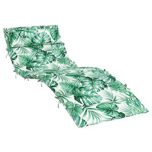 vidaXL Coussin de chaise longue motif de feuilles 180x60x4 cm