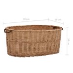 vidaXL Panier à bois de chauffage poignées de transport 78x54x34 cm