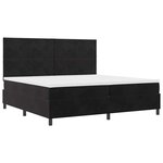 vidaXL Lit à ressort LED avec matelas Noir 200 x 200 cm tissu