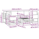 vidaXL Ensemble de canapés d'extérieur 7 pc Naturel et Anthracite