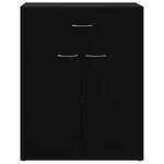 vidaXL Buffet noir 60x30x75 cm bois d'ingénierie