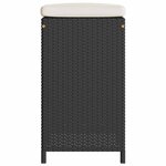 vidaXL Tabourets de bar de jardin et coussins lot de 6 résine tressée
