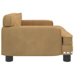 vidaXL Canapé pour enfants marron 70x45x30 cm velours