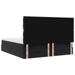 VidaXL Cadre de lit ottoman avec matelas noir 180x200cm velours