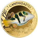 Monnaie MOST FAMOUS CORAL FISH Set 10x1/1000 Oz Or 3000 Francs Chad (PRÉCOMMANDE)