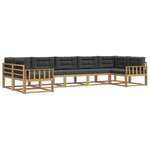 vidaXL Ensemble de canapés d'extérieur 7 pc Blanc et anthracite