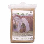 Nature Couverture d'hiver à fermeture éclair 70 g/m² Beige 2x1 5x1 5 m