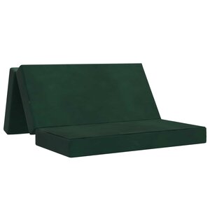 vidaXL Canapé-lit pliable 160 x 67 x 45 cm Vert foncé