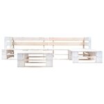 vidaXL Salon de jardin palette 4 Pièces Bois Blanc