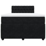 vidaXL Sommier à lattes de lit avec matelas Noir 120x200 cm Velours