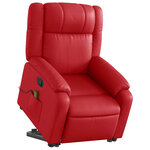 vidaXL Fauteuil inclinable de massage Rouge Similicuir