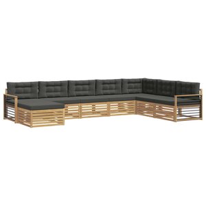 vidaXL Ensemble de canapés d'extérieur 8 pc Blanc et anthracite
