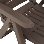 vidaXL Chaises inclinables de jardin lot de 2 Plastique Moka