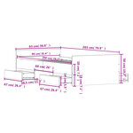 vidaXL Cadre de lit tête de lit et pied de lit chêne marron 90x200 cm