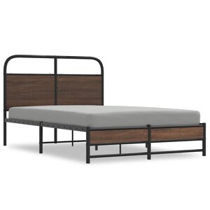vidaXL Cadre de lit sans matelas 140x190 cm chêne marron