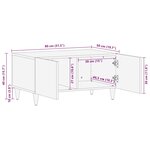 vidaXL Tables basses Marron 80 x 50 x 40 cm