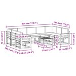 vidaXL Ensemble de canapés d'extérieur 10 pc Blanc et Beige Polyester