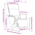 vidaXL Fauteuil inclinable de massage repose-pieds blanc similicuir