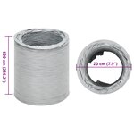 vidaXL Conduit d'échappement PVC 6 m Ø20 cm